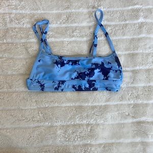 Here is a blue tie dye bikini top from Romwe!